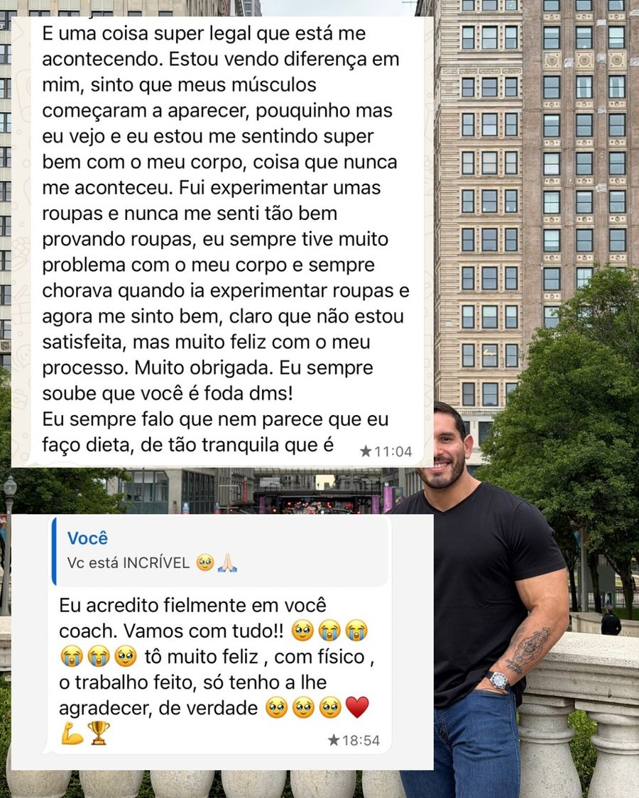 Print de conversa no WhatsApp com depoimento de aluno 1
