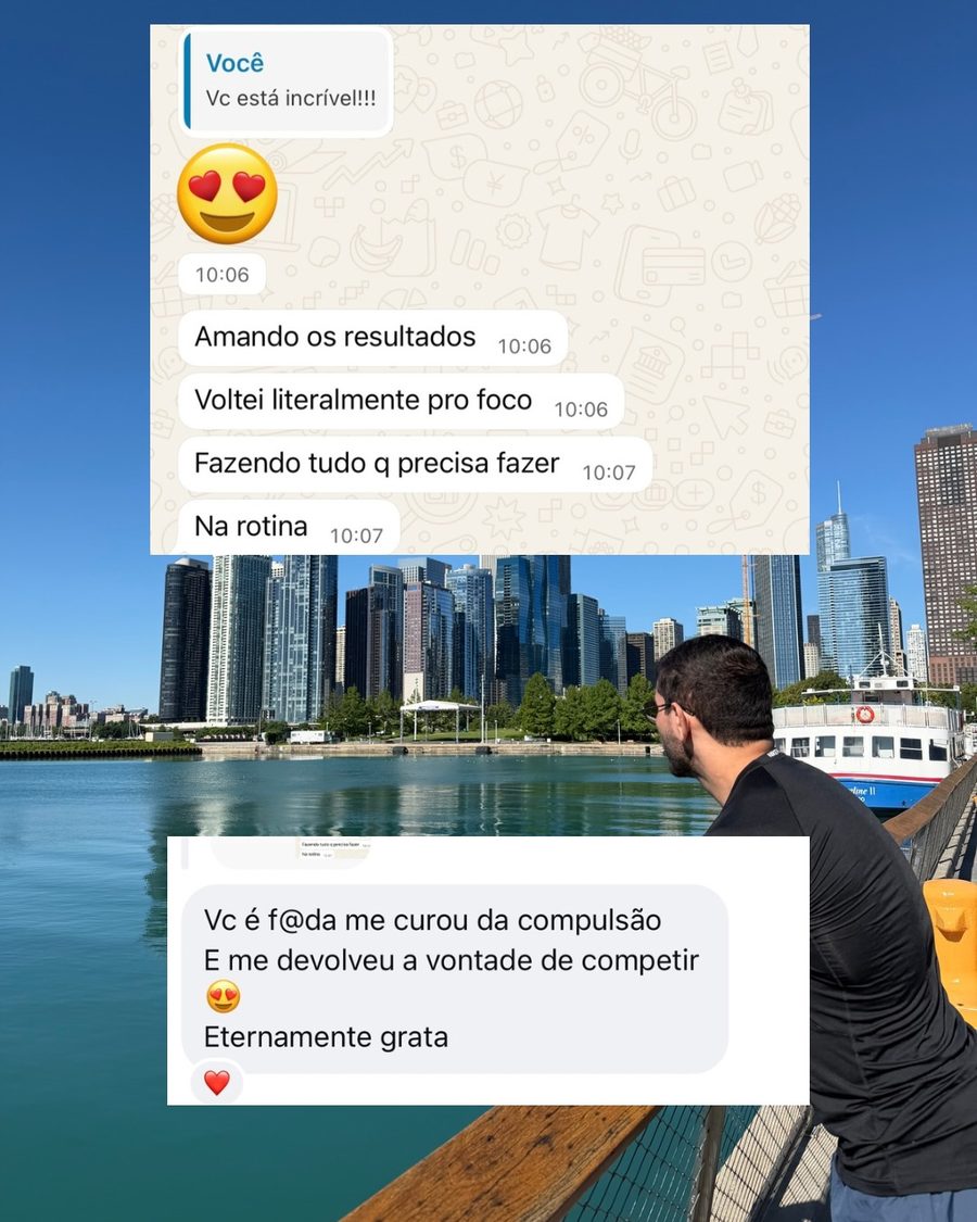 Print de conversa no WhatsApp com depoimento de aluno 2