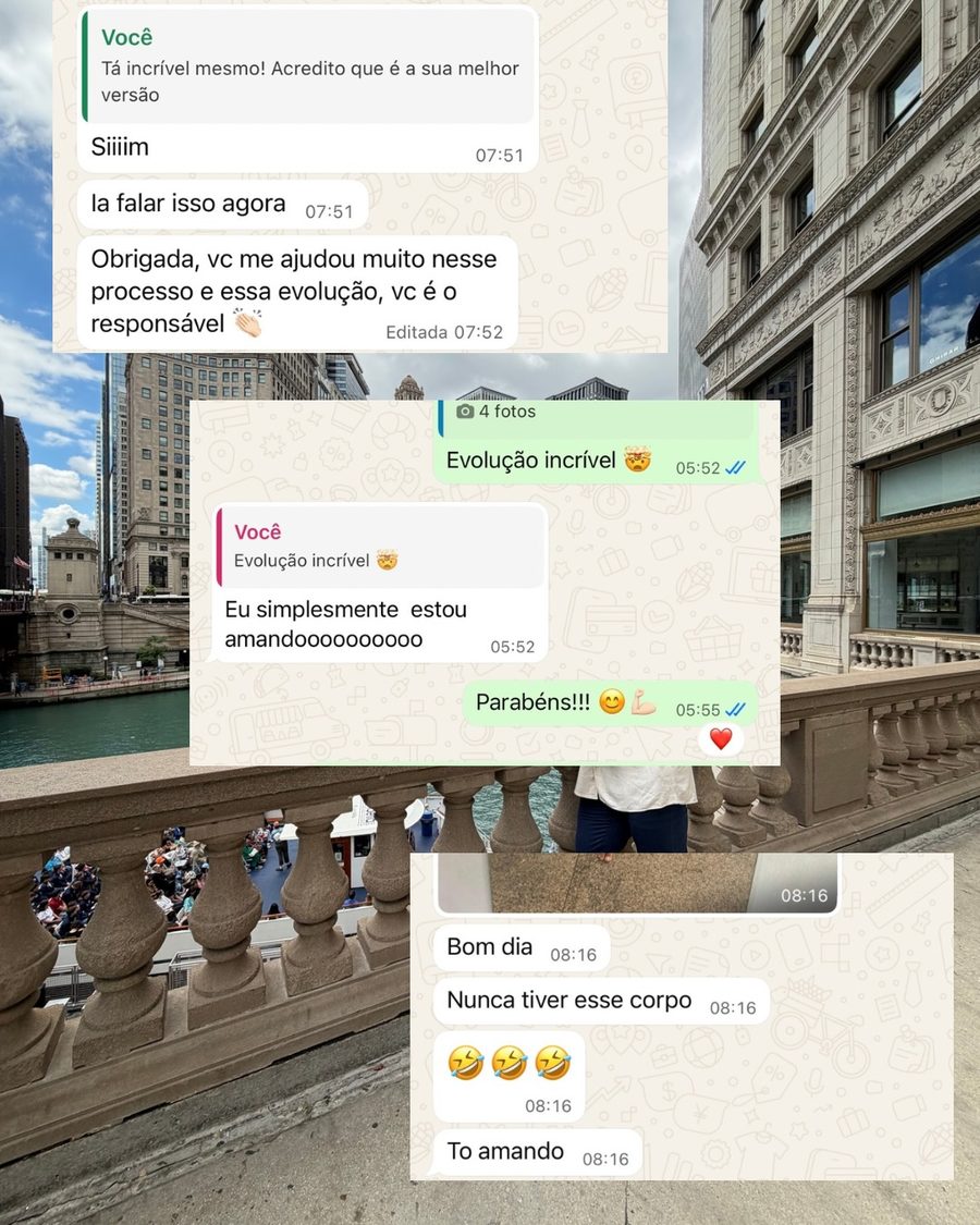 Print de conversa no WhatsApp com depoimento de aluno 3